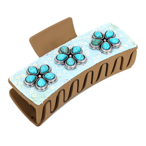 Concho Gem Clip in Frost Light Blue