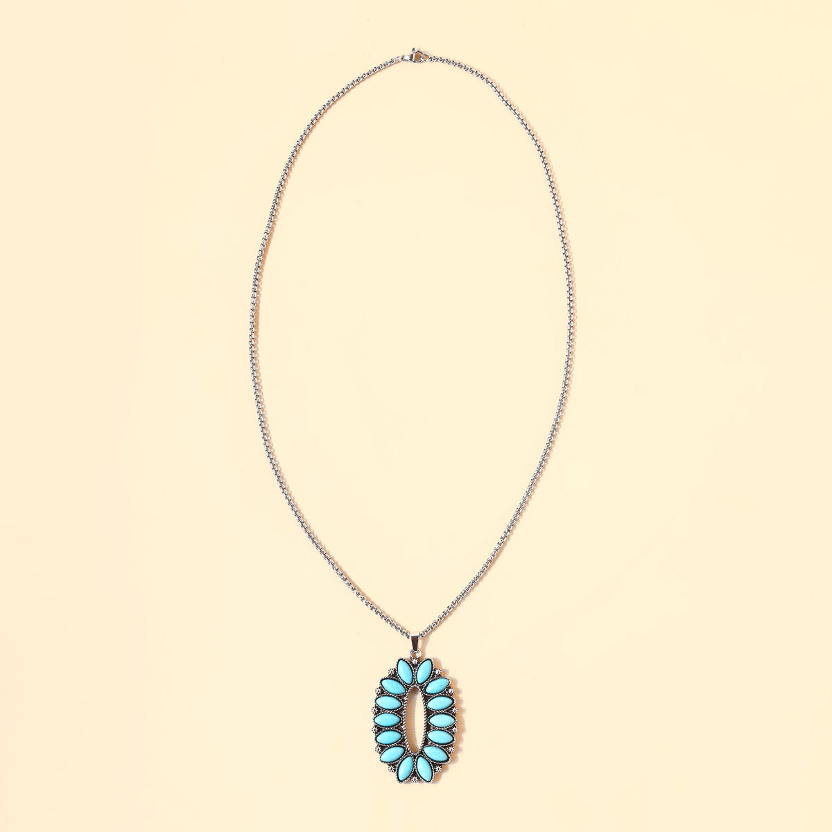 Steerhead Necklace in Desert Blue