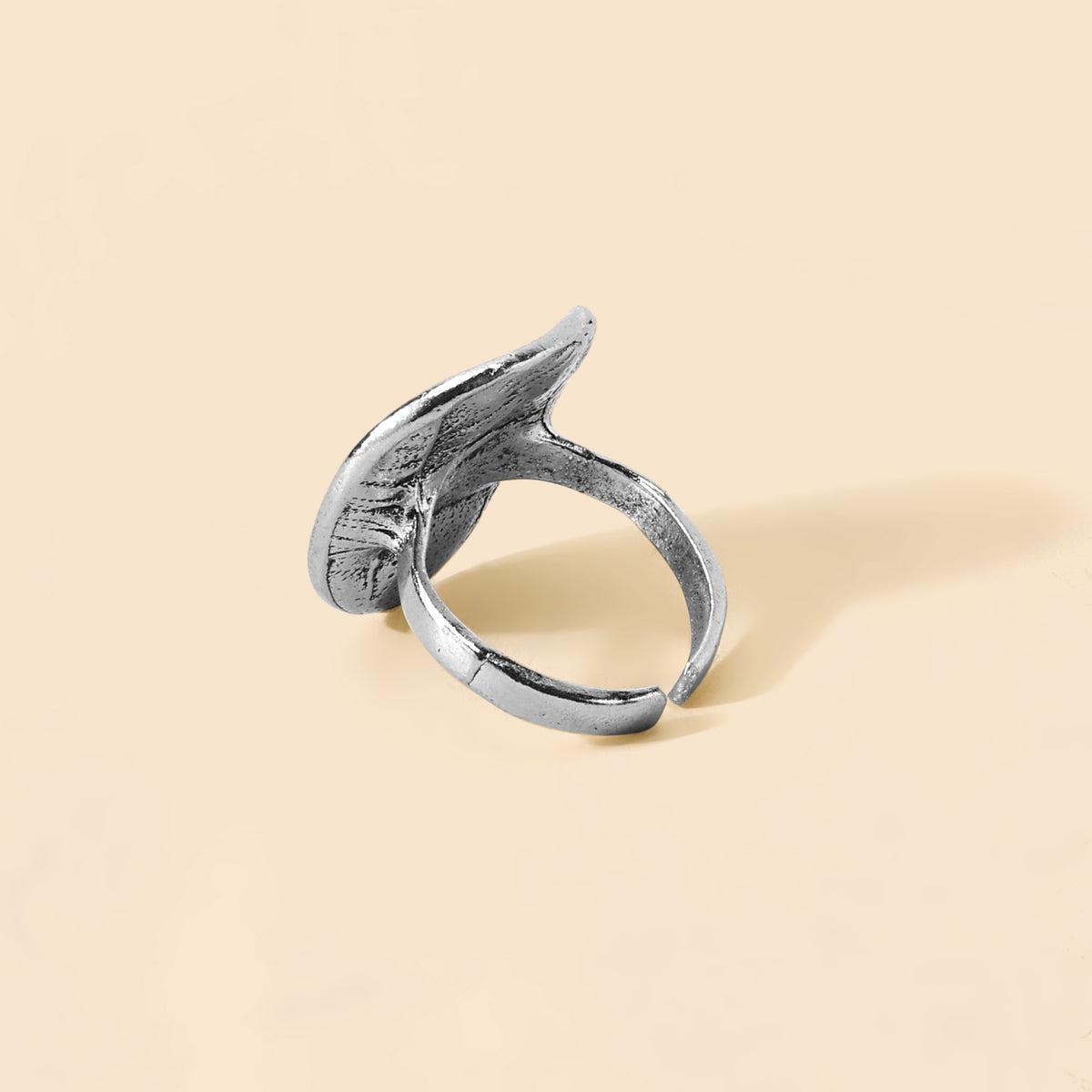 Canyon Moon Oval Ring in Pewter Blue