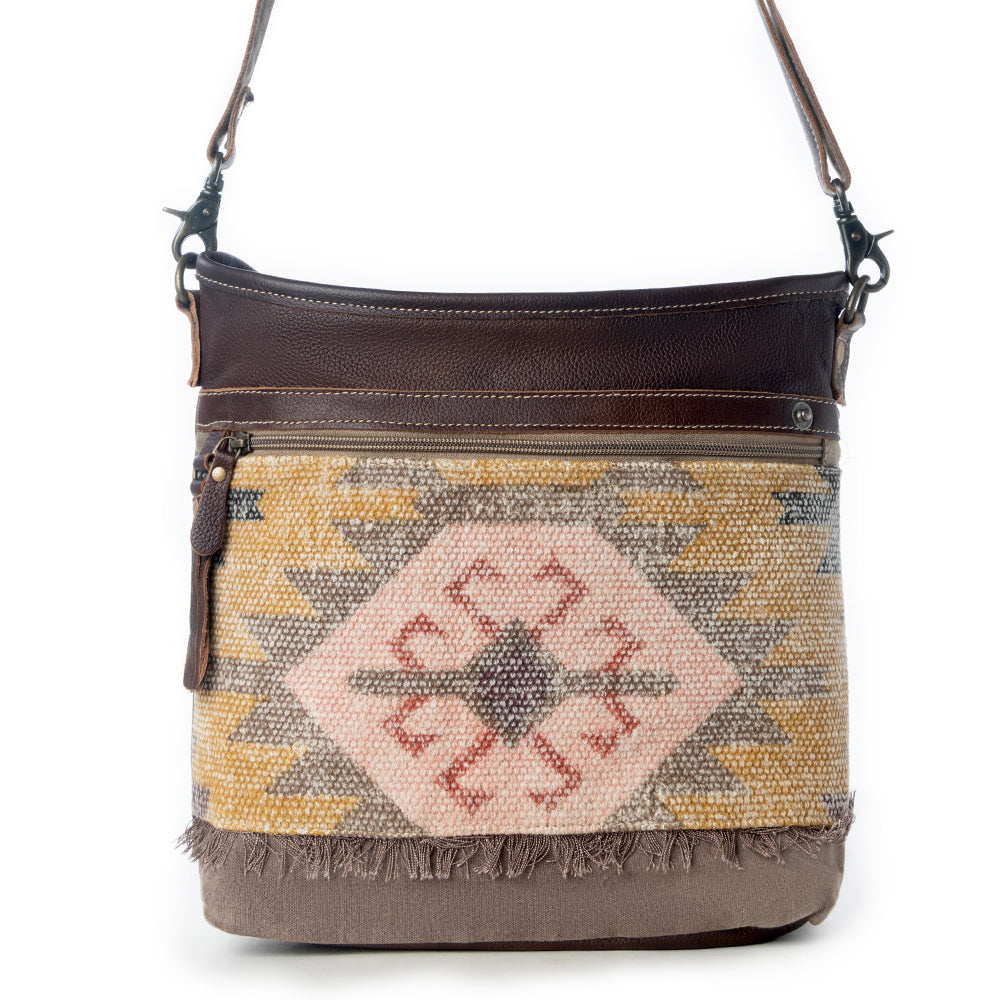 Pink Patchy Shoulder Bag