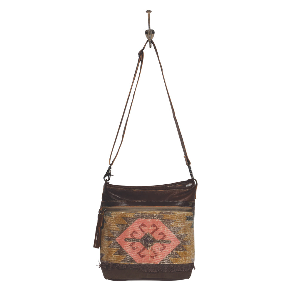 Pink Patchy Shoulder Bag