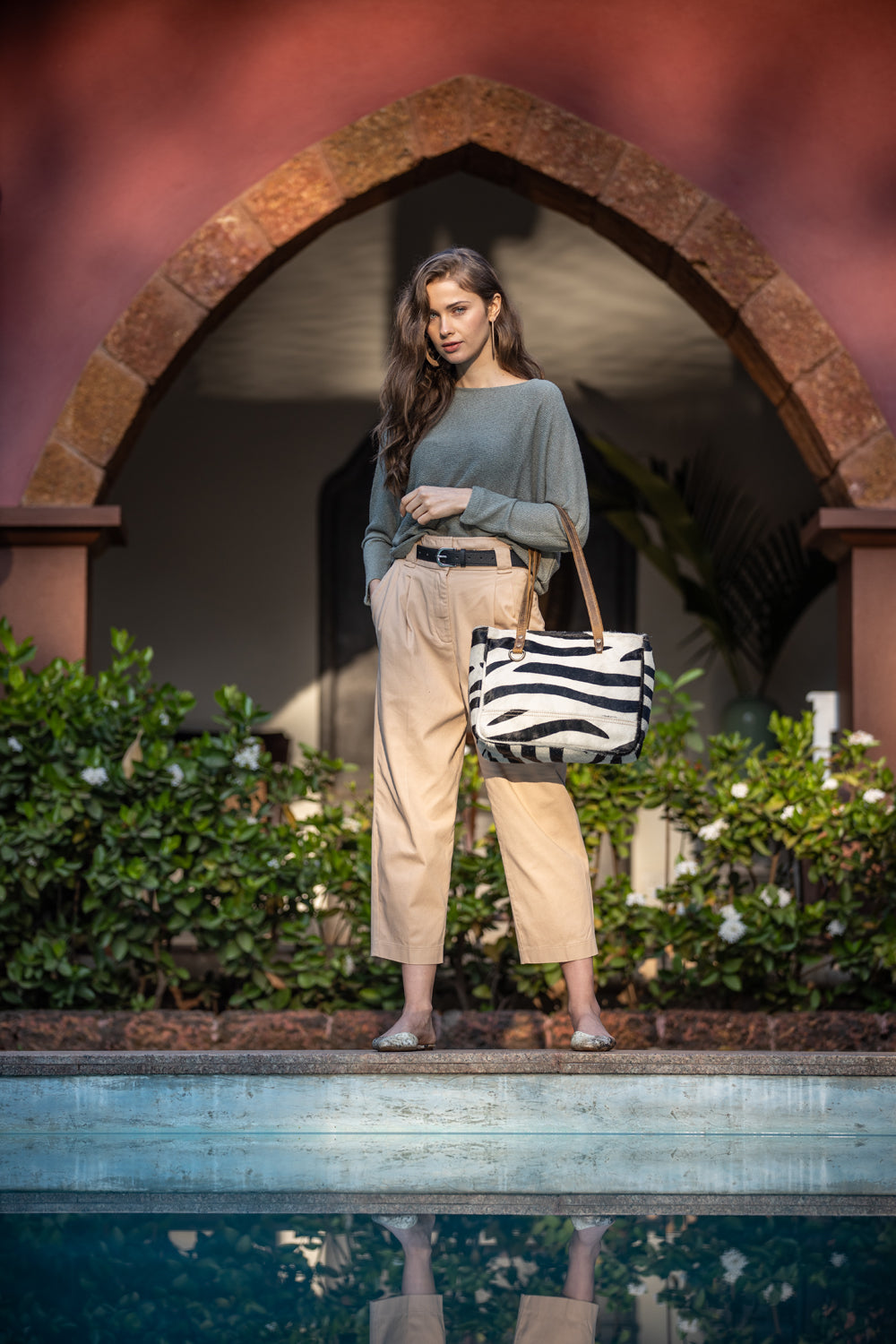 Stripey Eloquence Hairon Small Bag