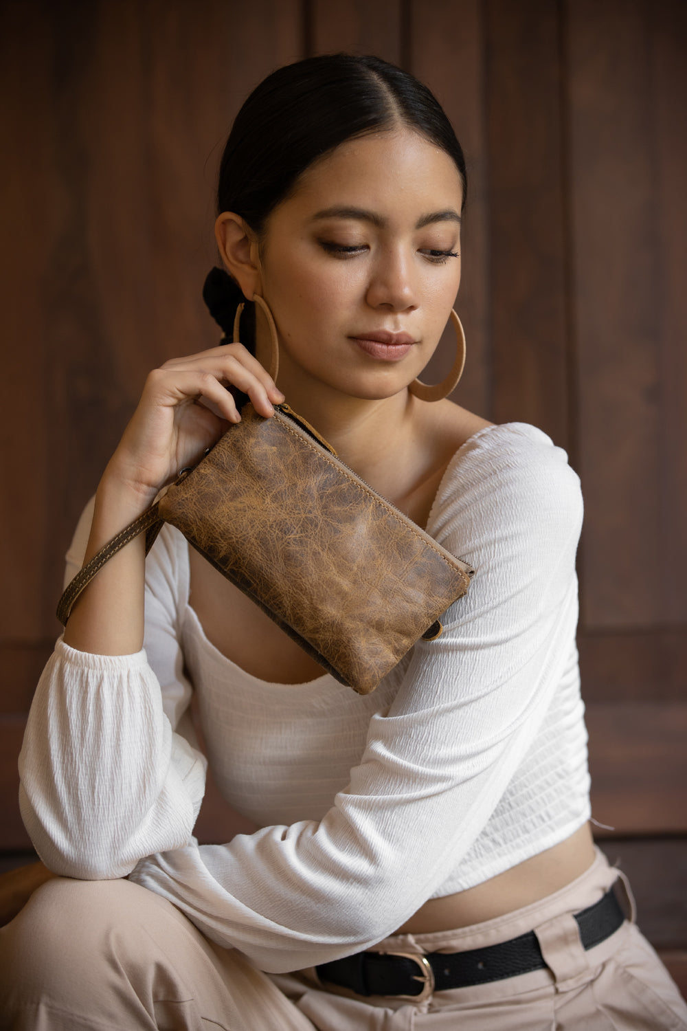 Brown Orchestra Small Leather Bag