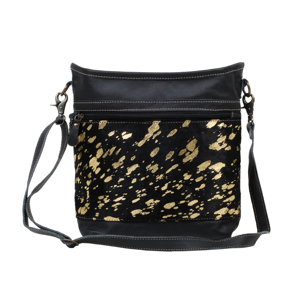 GOLDEN BEACONS LEATHER AND HAIRON BAG