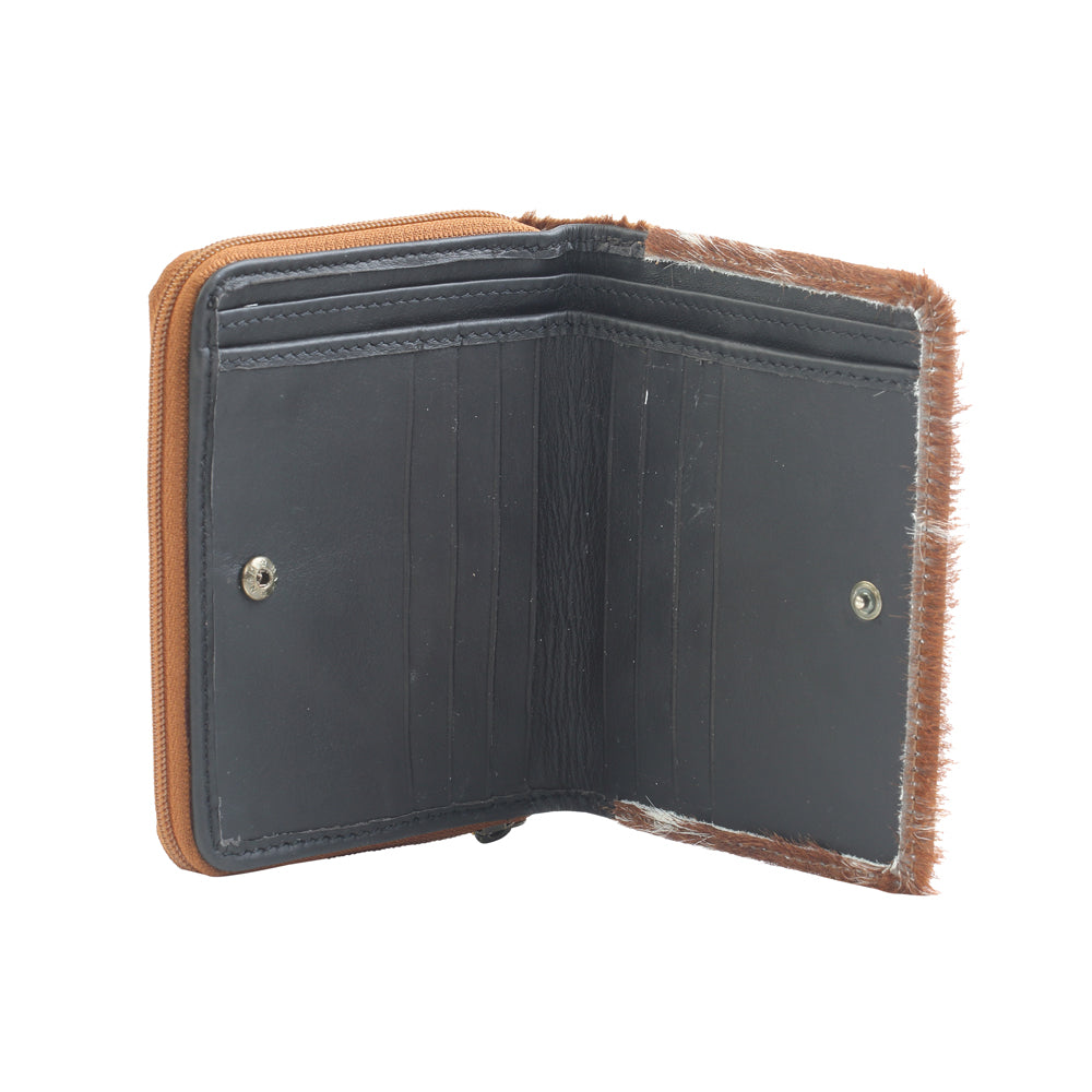 PATCH PLAY LEATHER AND HAIRON WALLET