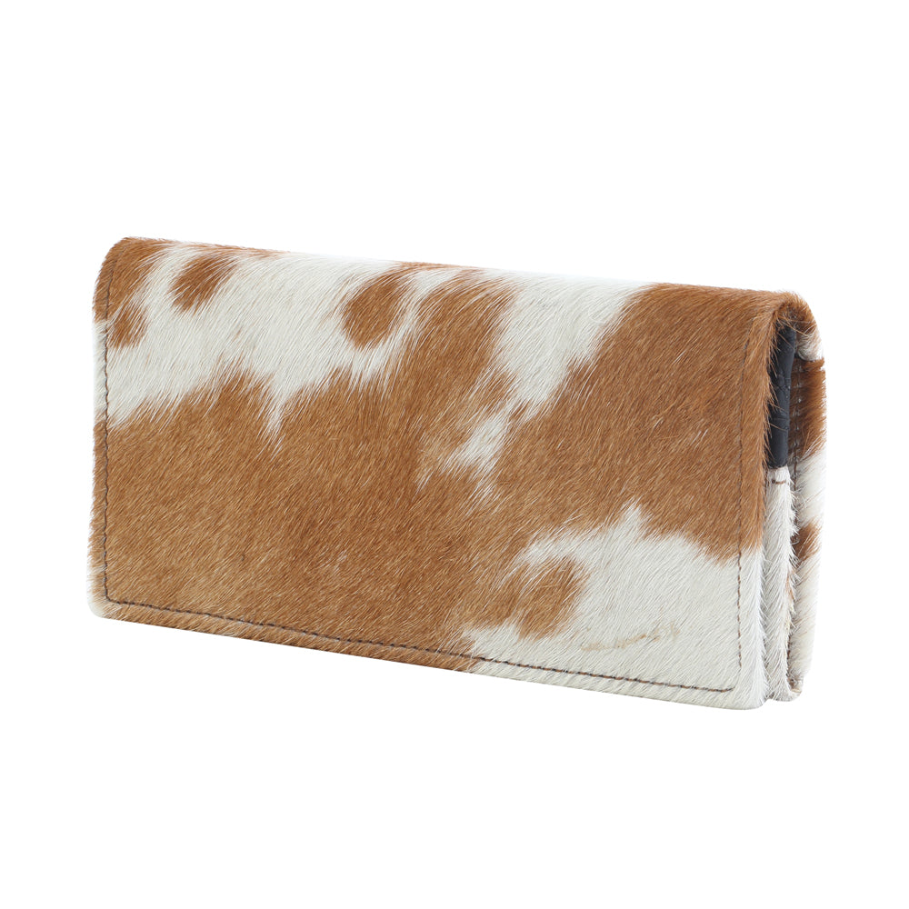 CAT FIGHT LEATHER AND HAIRON WALLET