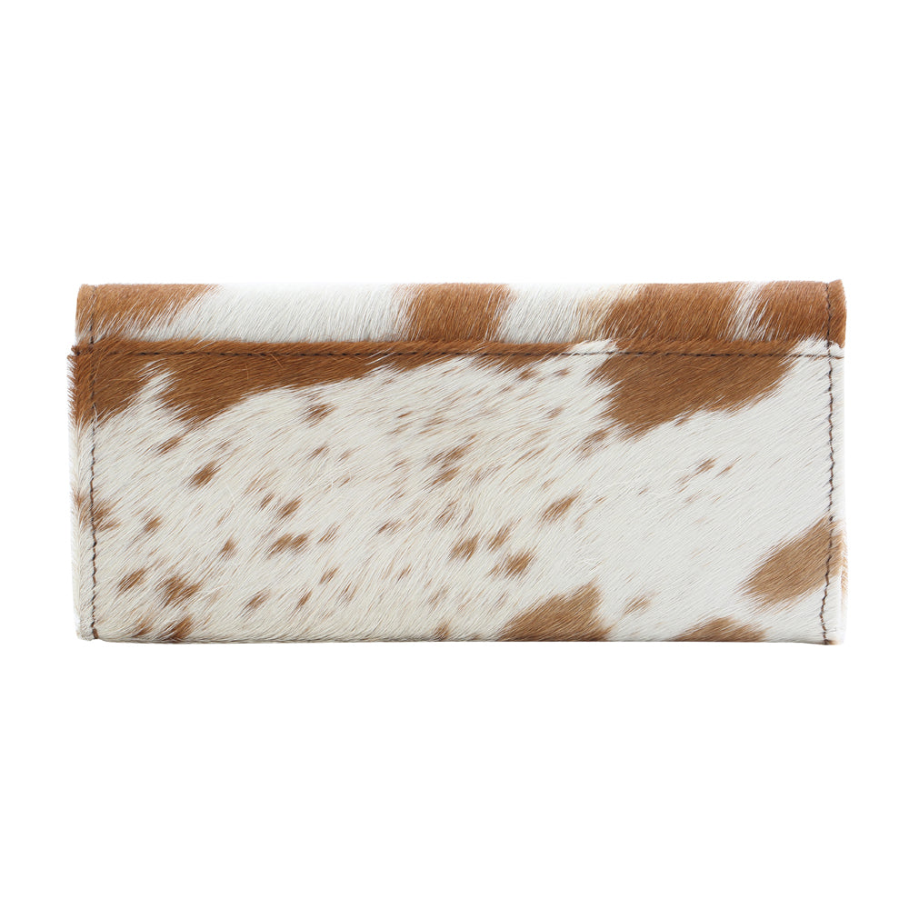 CAT FIGHT LEATHER AND HAIRON WALLET
