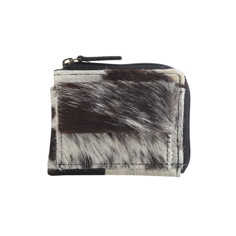 SILKY TOUCH LEATHER AND HAIRON WALLET