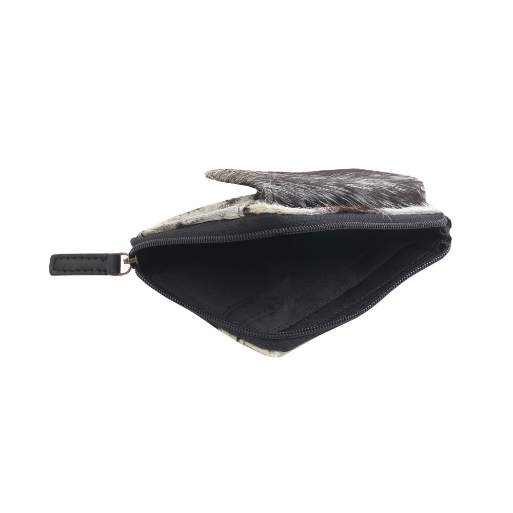 SILKY TOUCH LEATHER AND HAIRON WALLET