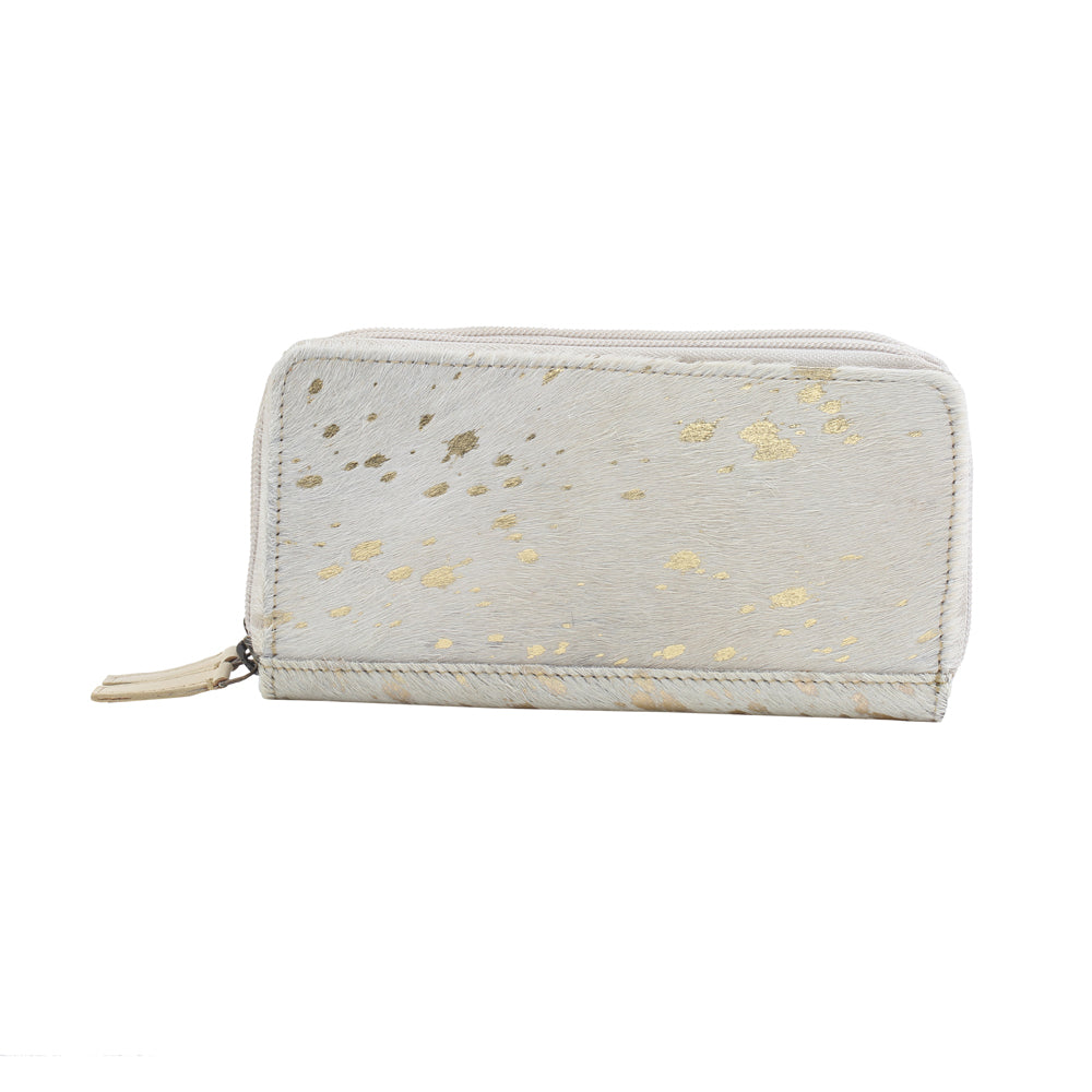 GOLDEN GARNISH LEATHER AND HAIRON WALLET