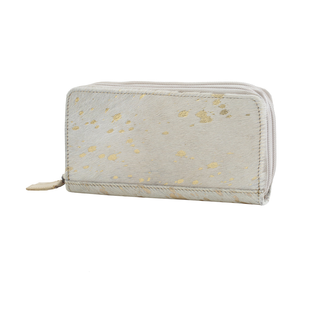 GOLDEN GARNISH LEATHER AND HAIRON WALLET
