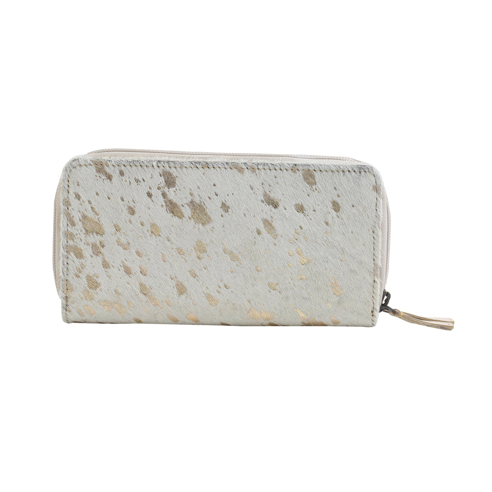 GOLDEN GARNISH LEATHER AND HAIRON WALLET
