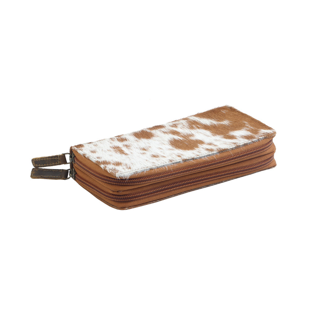 SAND DUNE LEATHER AND HAIRON WALLET