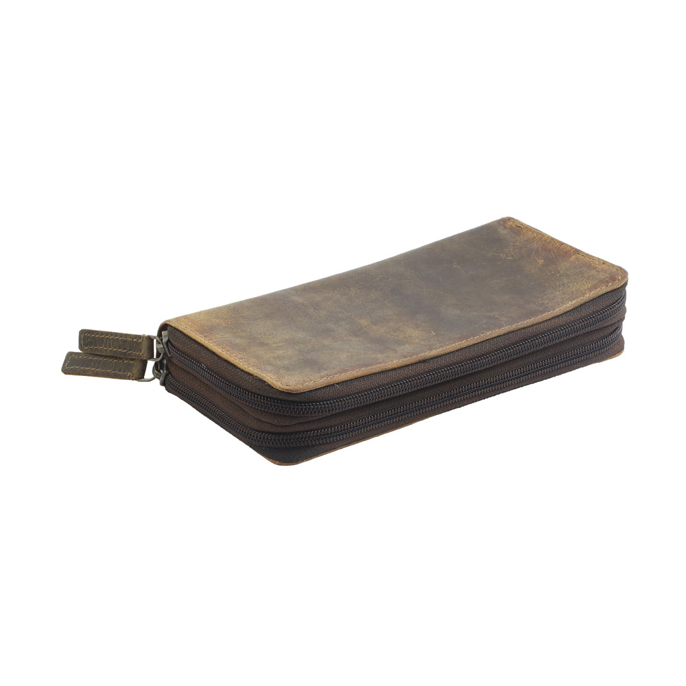 TIMBER TIME LEATHER AND HAIRON WALLET
