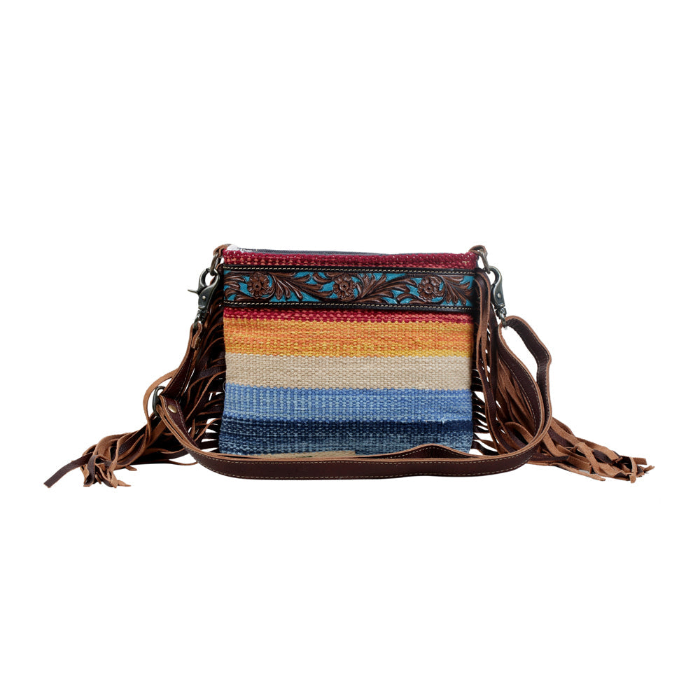 ETCHED RAINBOW HAND TOOLED BAG