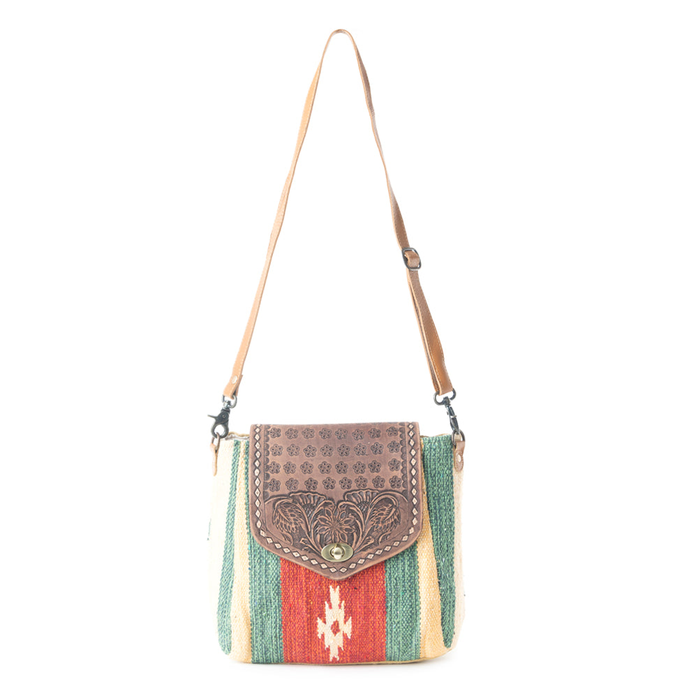 Embossed Scarlet Hand-Tooled Bag