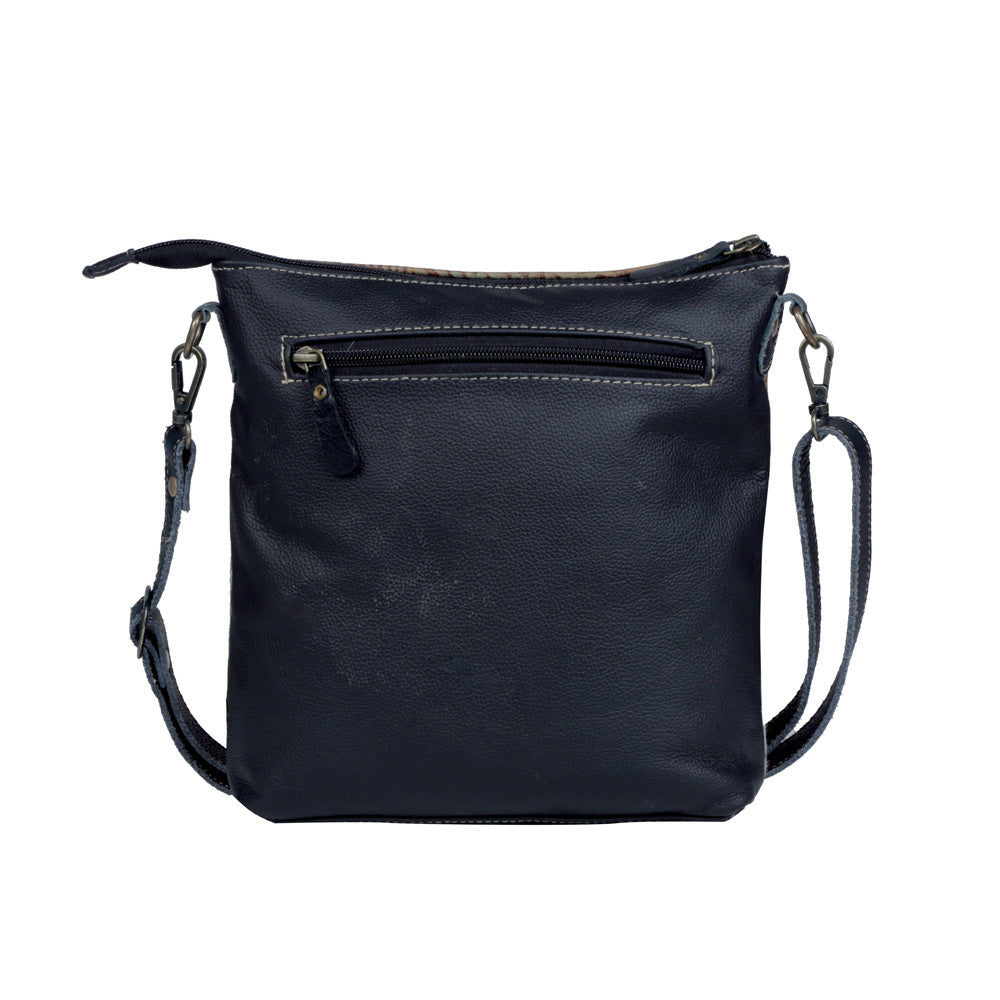 Dusky Black Leather & Hairon Bag