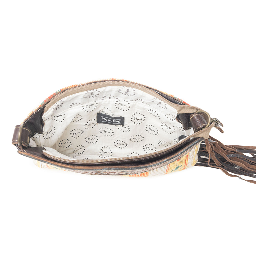 Dazzling Yellow Hand-Tooled Bag