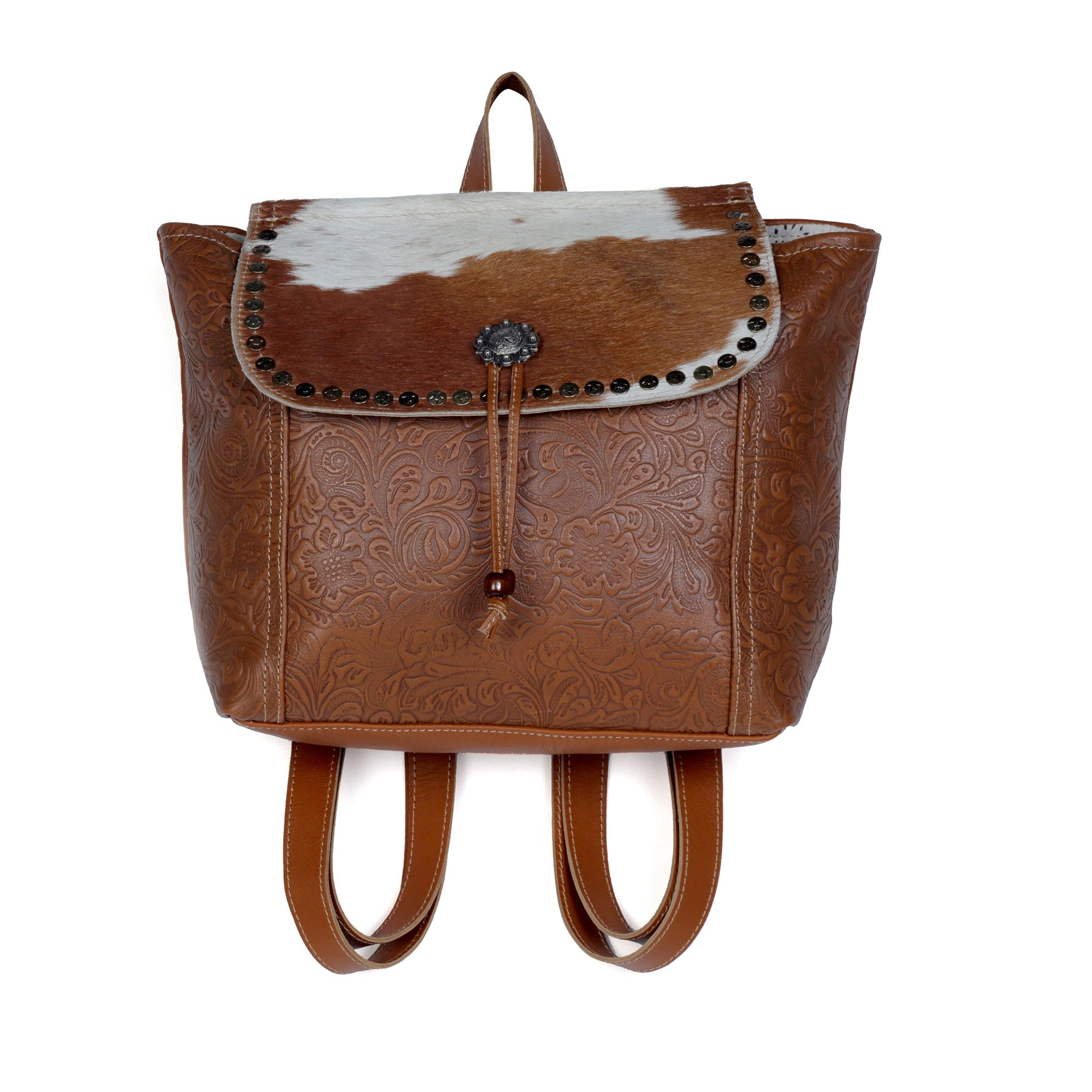 Classic Carvings Leather & Hairon Bag