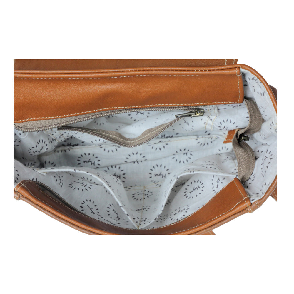 Classic Carvings Leather & Hairon Bag