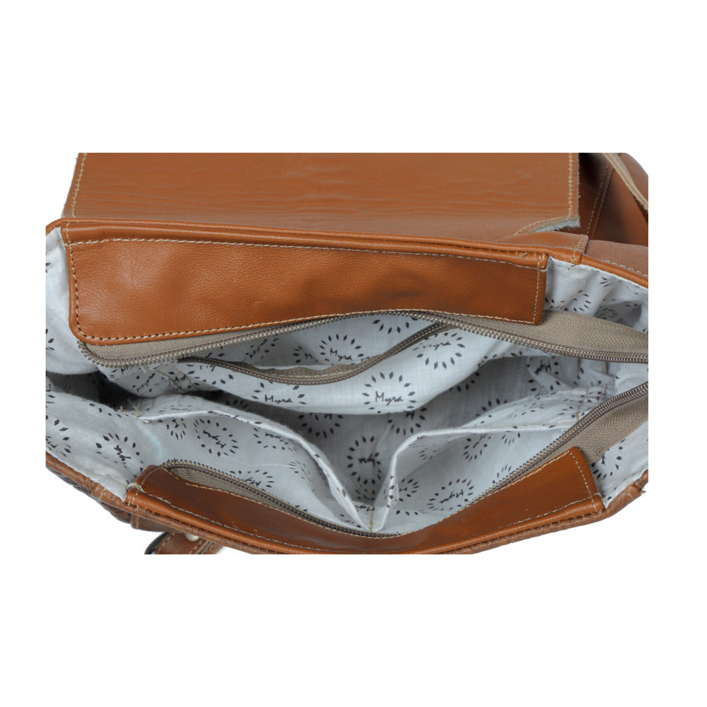 Mahogany Leather & Hairon Bag