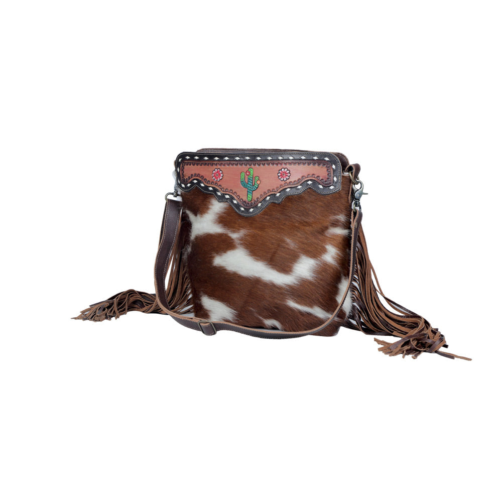 Cutesy Cactus Hand-Tooled Bag