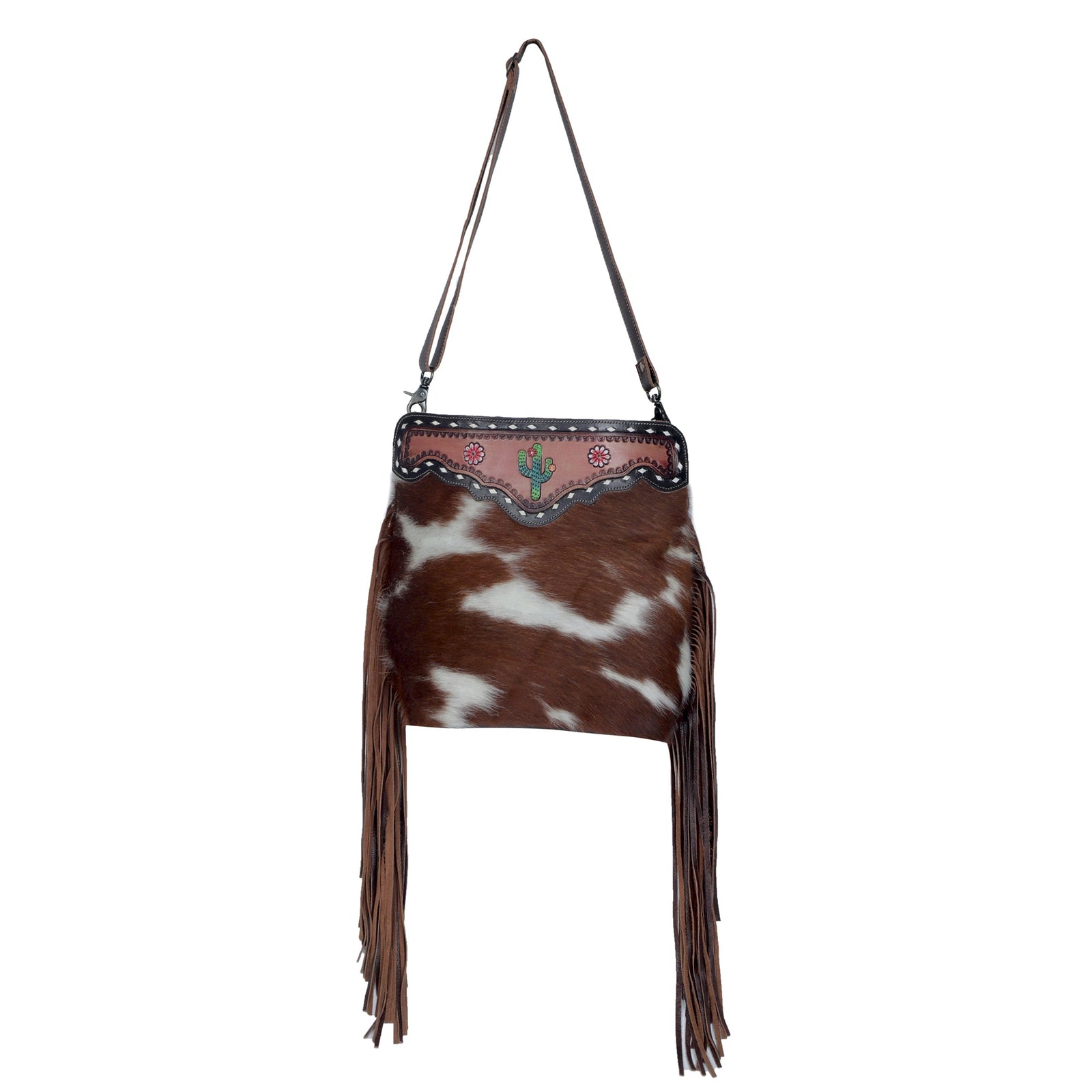 Cutesy Cactus Hand-Tooled Bag