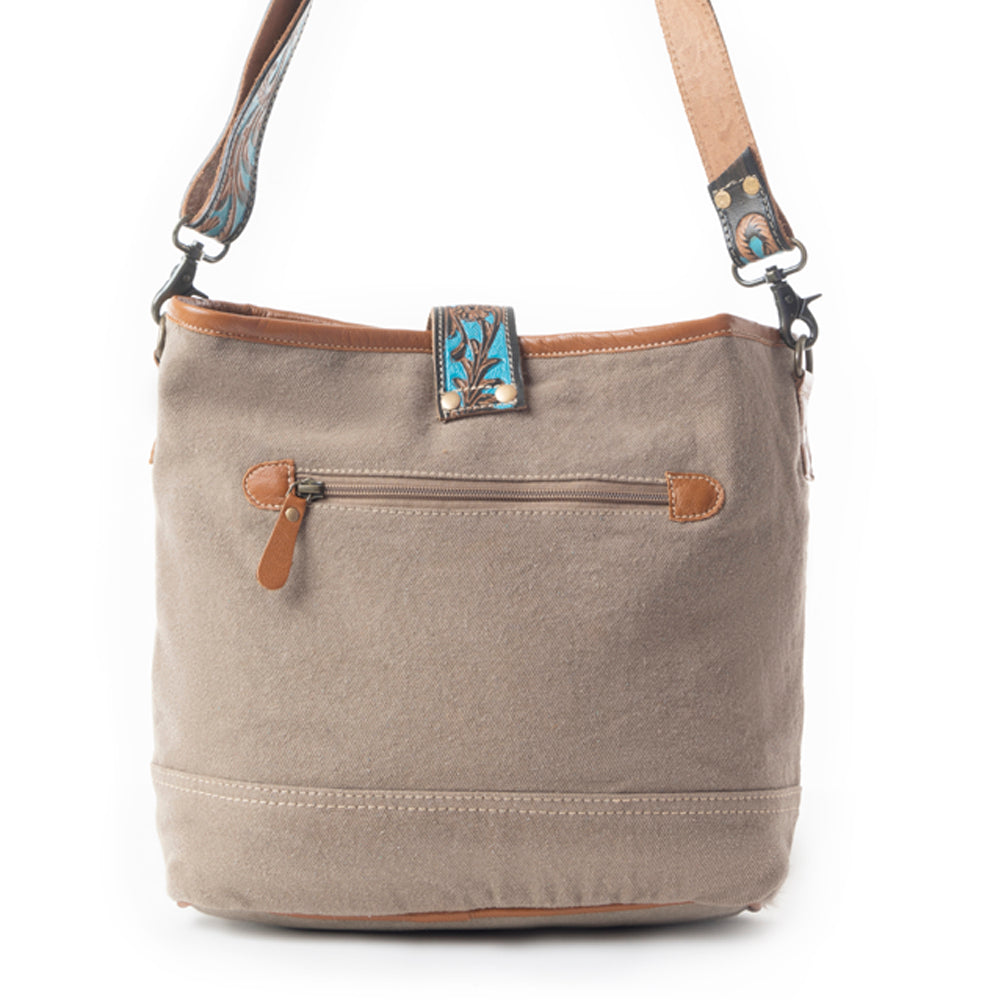 Vivid Orange Hand-Tooled Bag