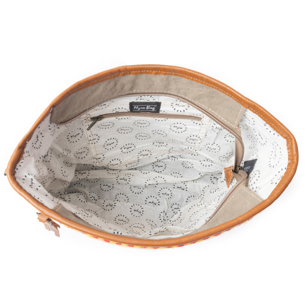 Vivid Orange Hand-Tooled Bag