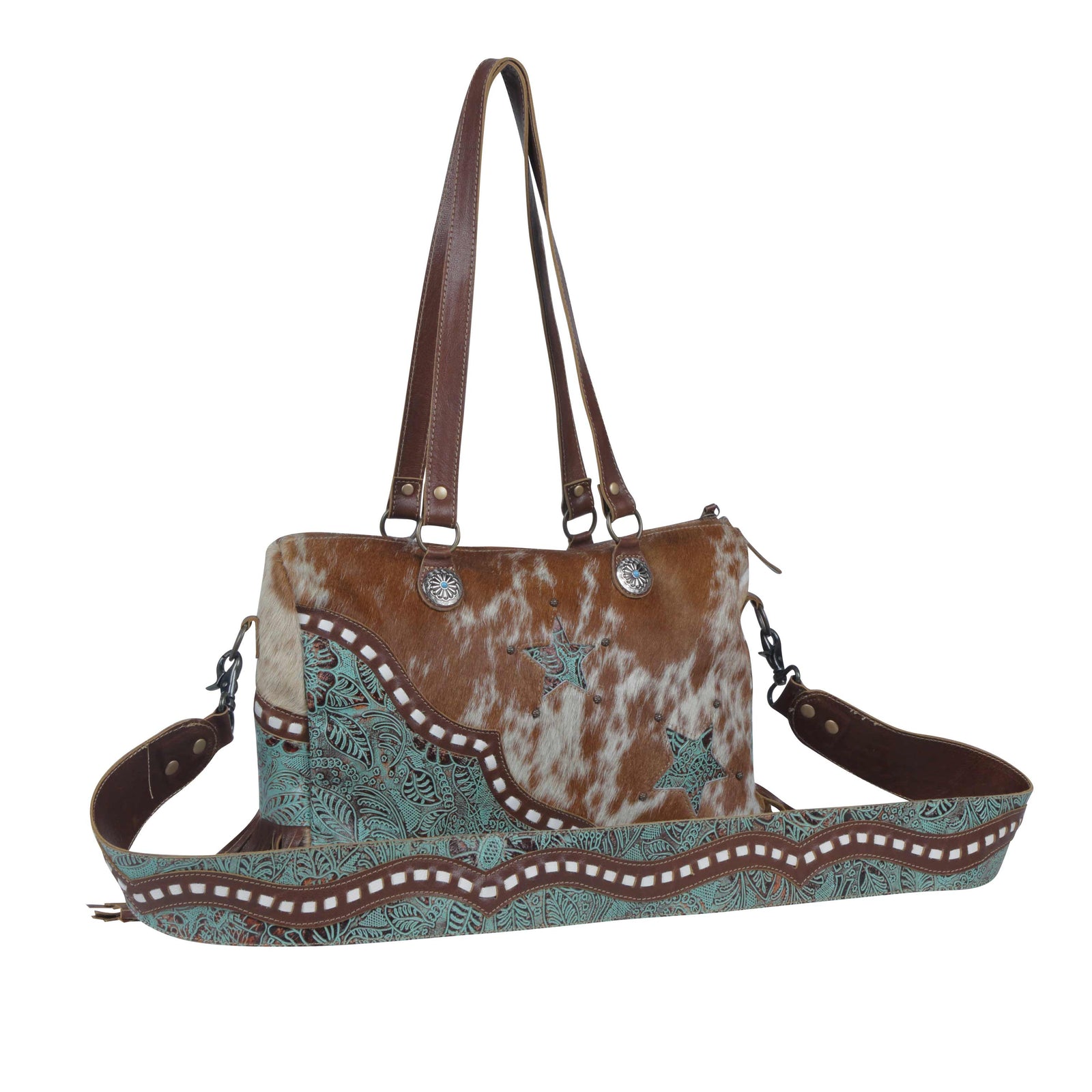 Turquoise Stars Concealed Bag