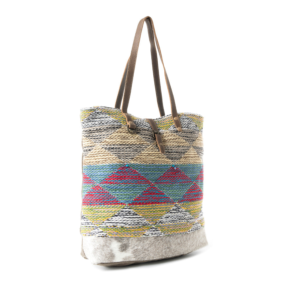 Multicolored Waves Tote Bag,