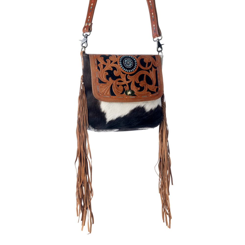 Brown Boughs Hand-Tooled Bag