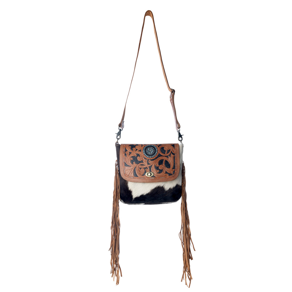 Brown Boughs Hand-Tooled Bag