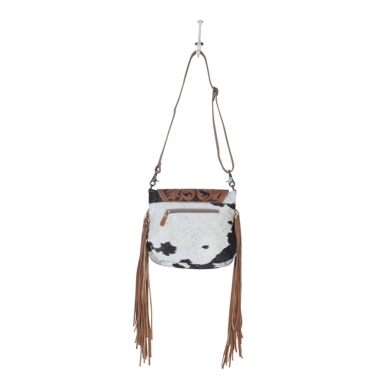 Brown Boughs Hand-Tooled Bag