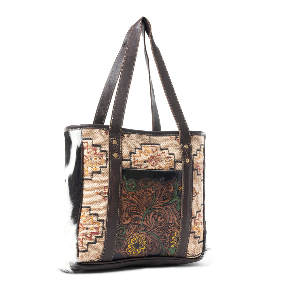 Fleur Hand-Tooled Bag