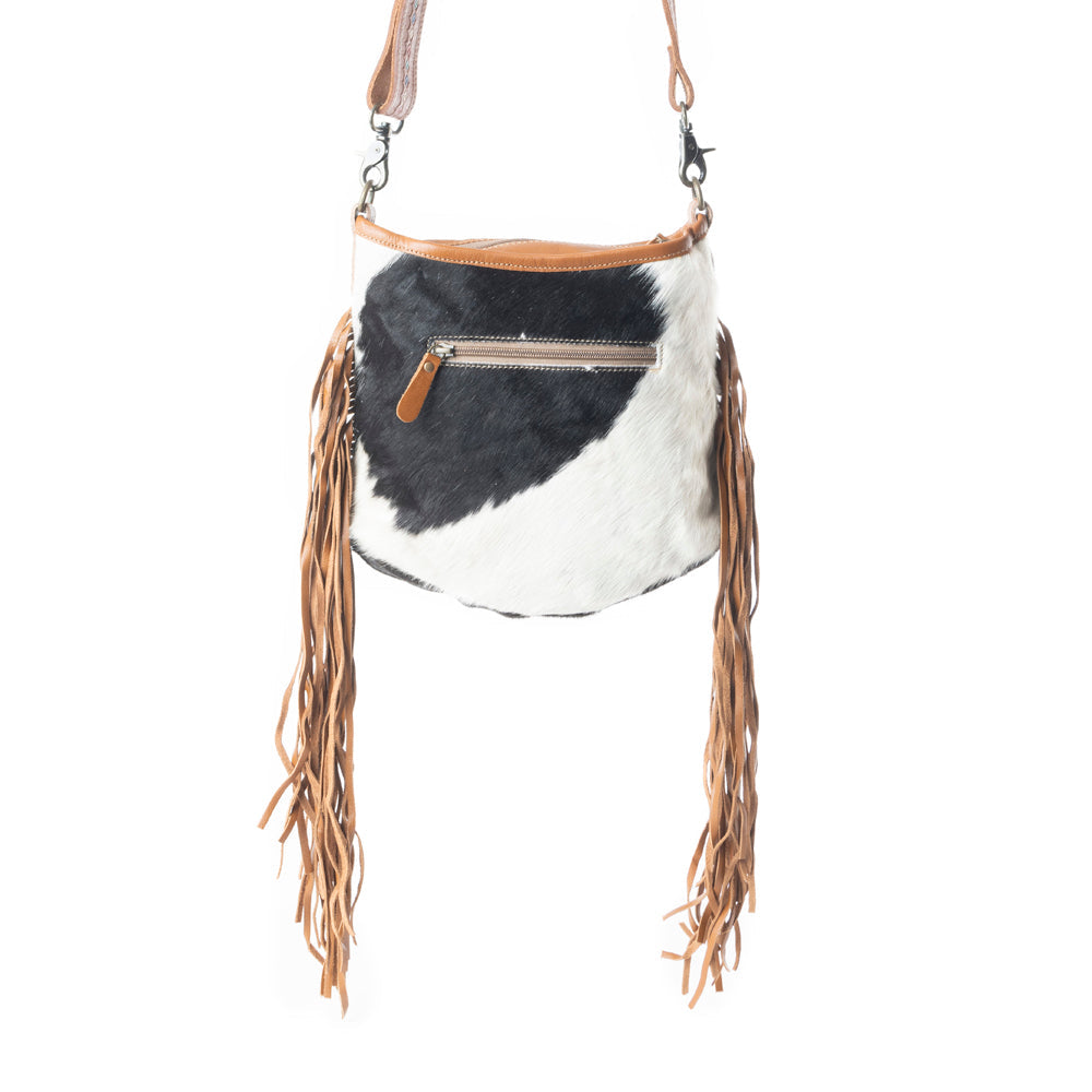 Brown Quilt Hand-Tooled Bag