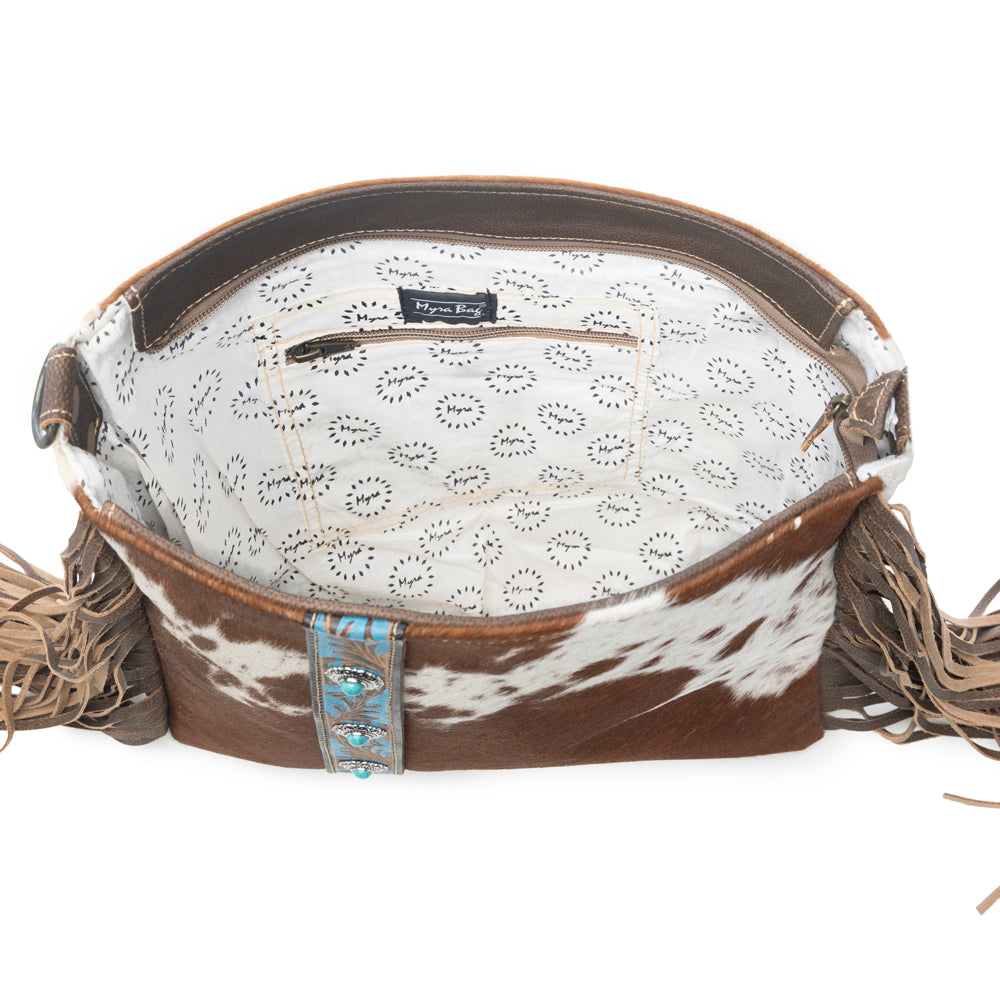 Azure Strip Hand-Tooled Bag