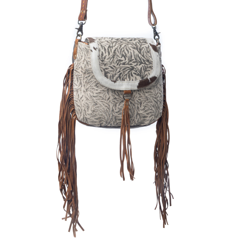 Monochromatic Foliage Shoulder Bag