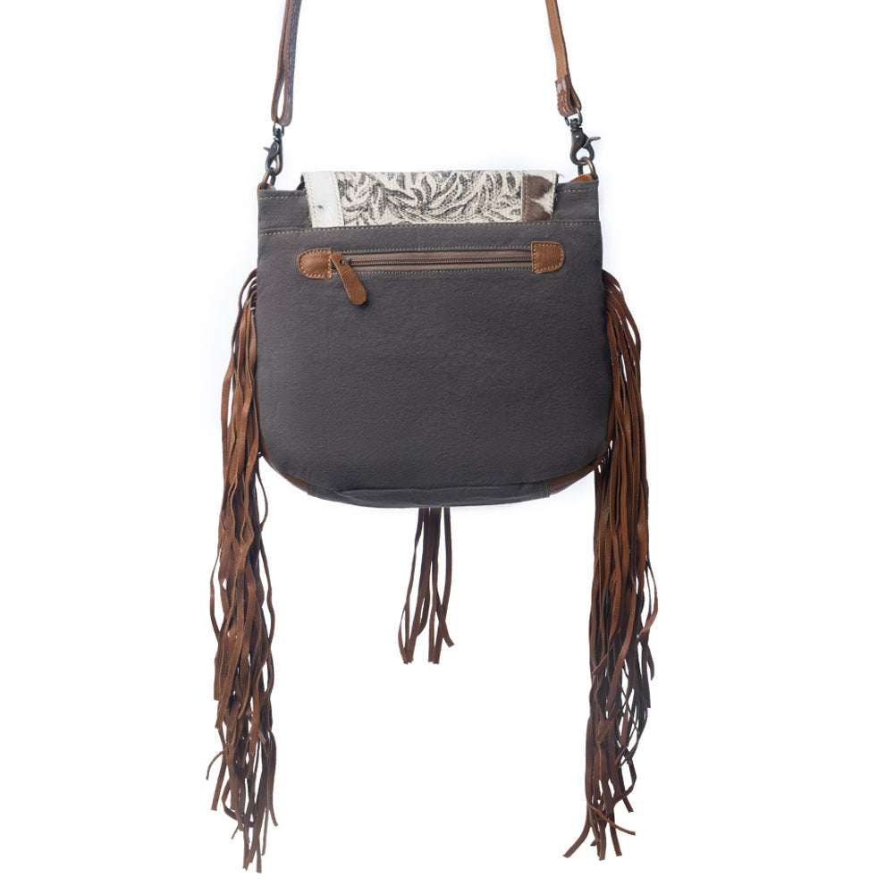 Monochromatic Foliage Shoulder Bag