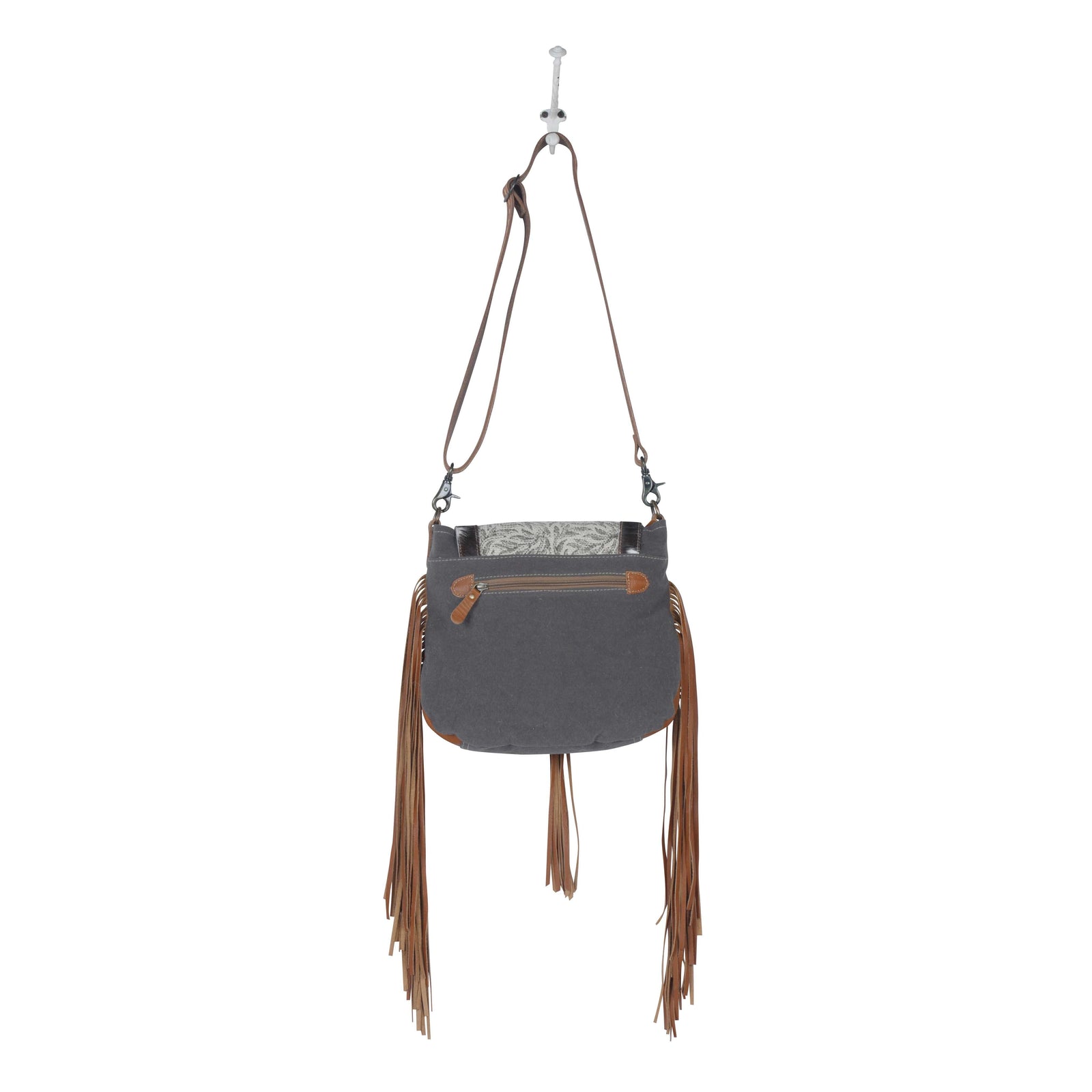 Monochromatic Foliage Shoulder Bag
