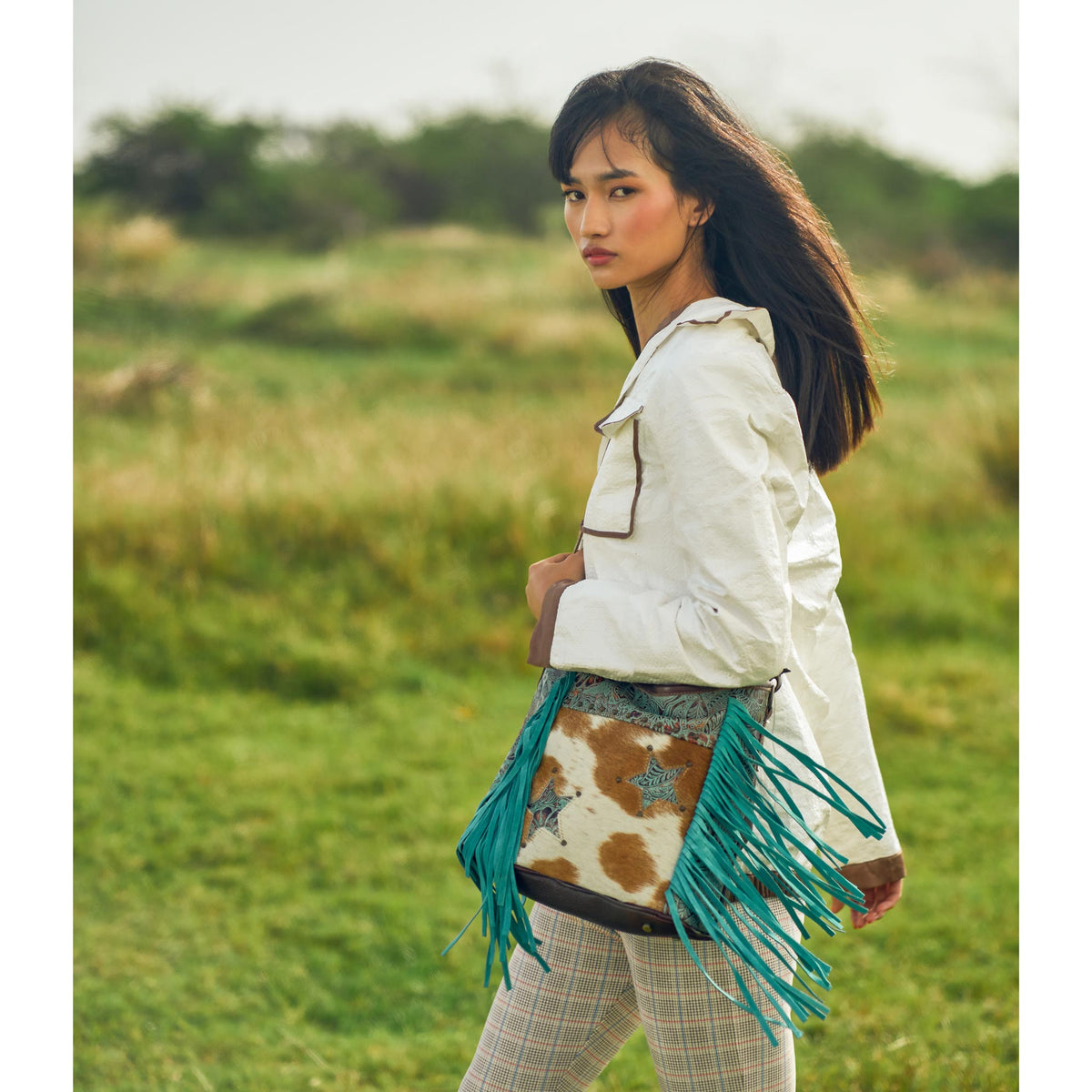 Luminous Turquoise Concealed Bag