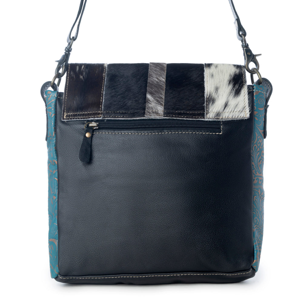Blue Rose Leather & Hairon Bag