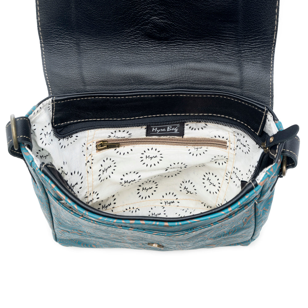 Blue Rose Leather & Hairon Bag