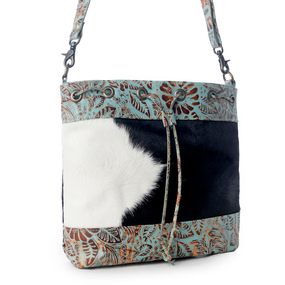 Teal Vines Bucket Bag