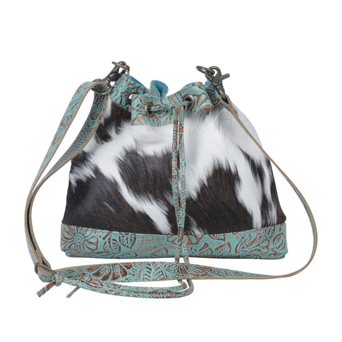 Teal Vines Bucket Bag
