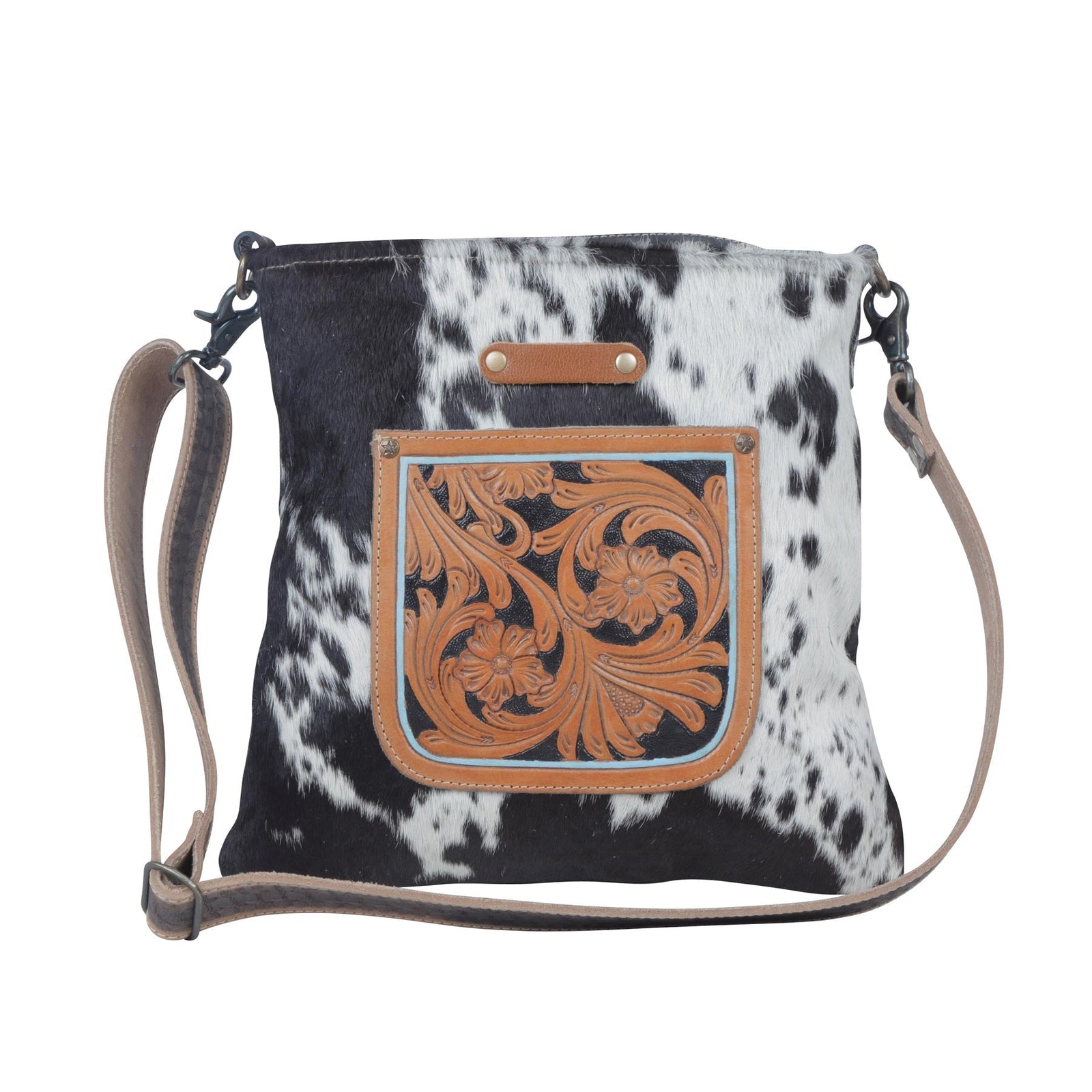 Flowering Hand-Tooled Bag
