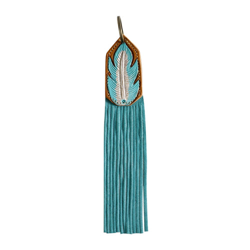 Wild blue leaf Key Fob