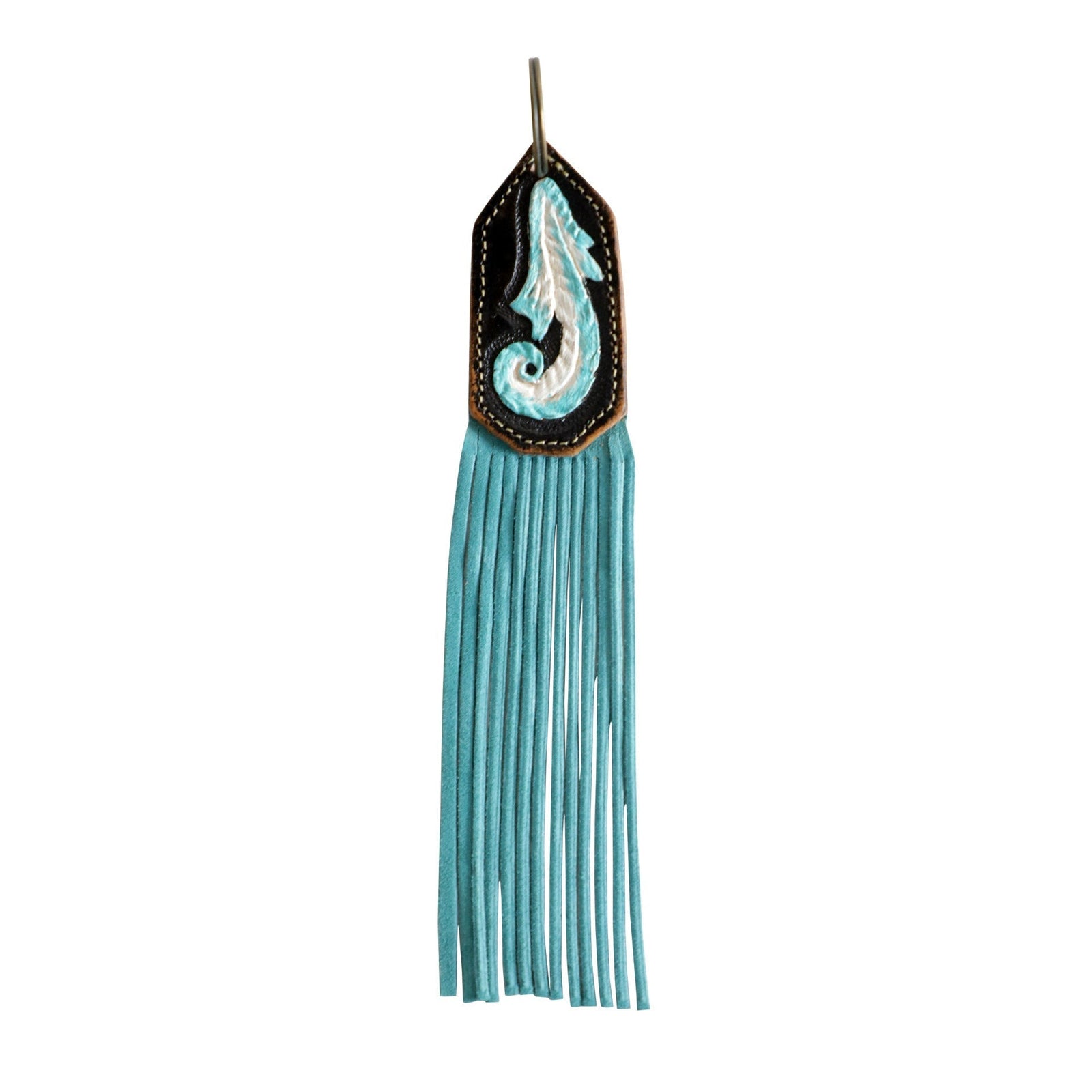 Aqua Leaf Key Fob