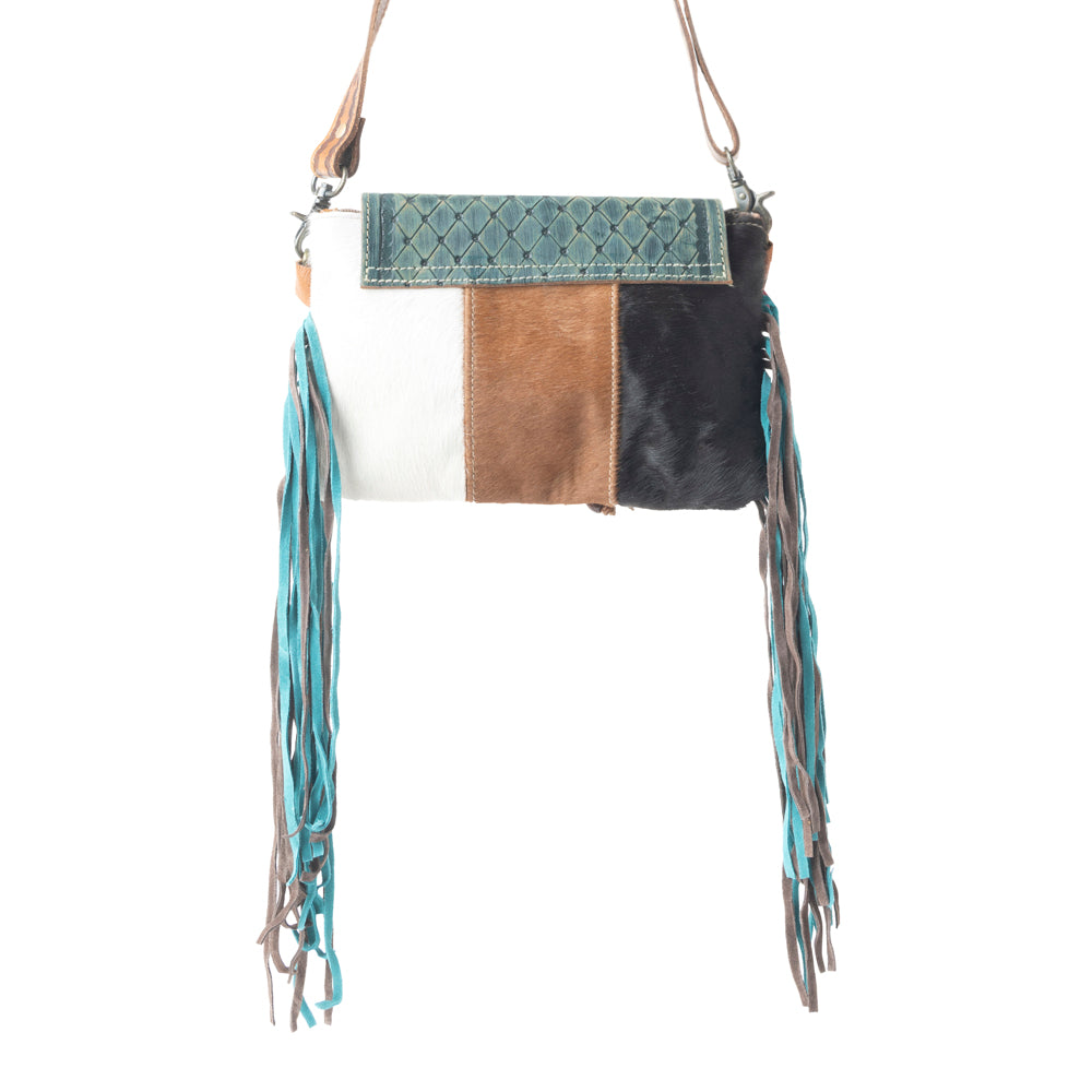 Peacock's Feather Hand-Tooled Bag