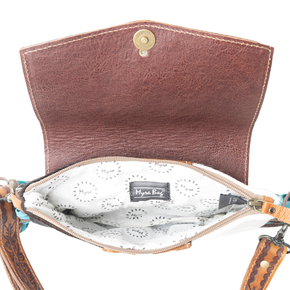 Peacock's Feather Hand-Tooled Bag